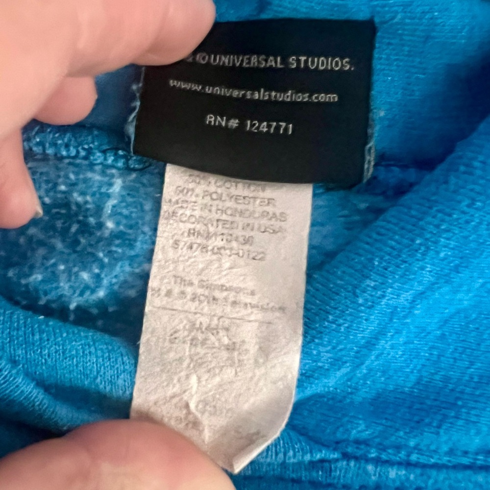 VTG Universal Studios BART Simpson Blue Hoodie Skate Springfield Youth Large - Picture 3 of 7